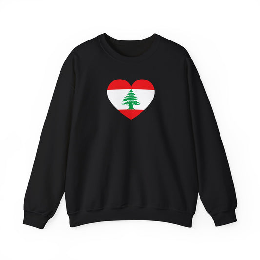 Heart Lebanon Flag Sweatshirt